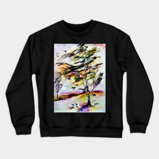 Birch Tree in the Wind Crewneck Sweatshirt